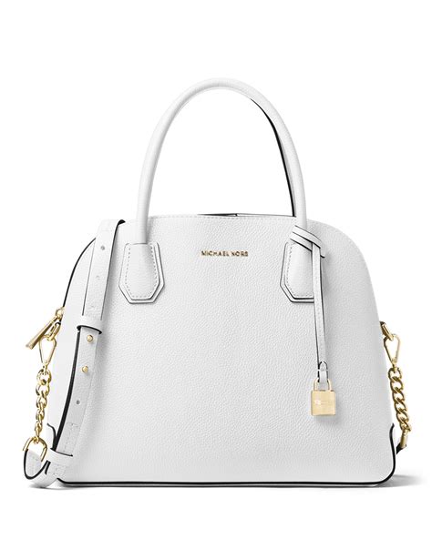 michael kors mercer large satchel dome|Mercer Large Leather Dome Satchel .